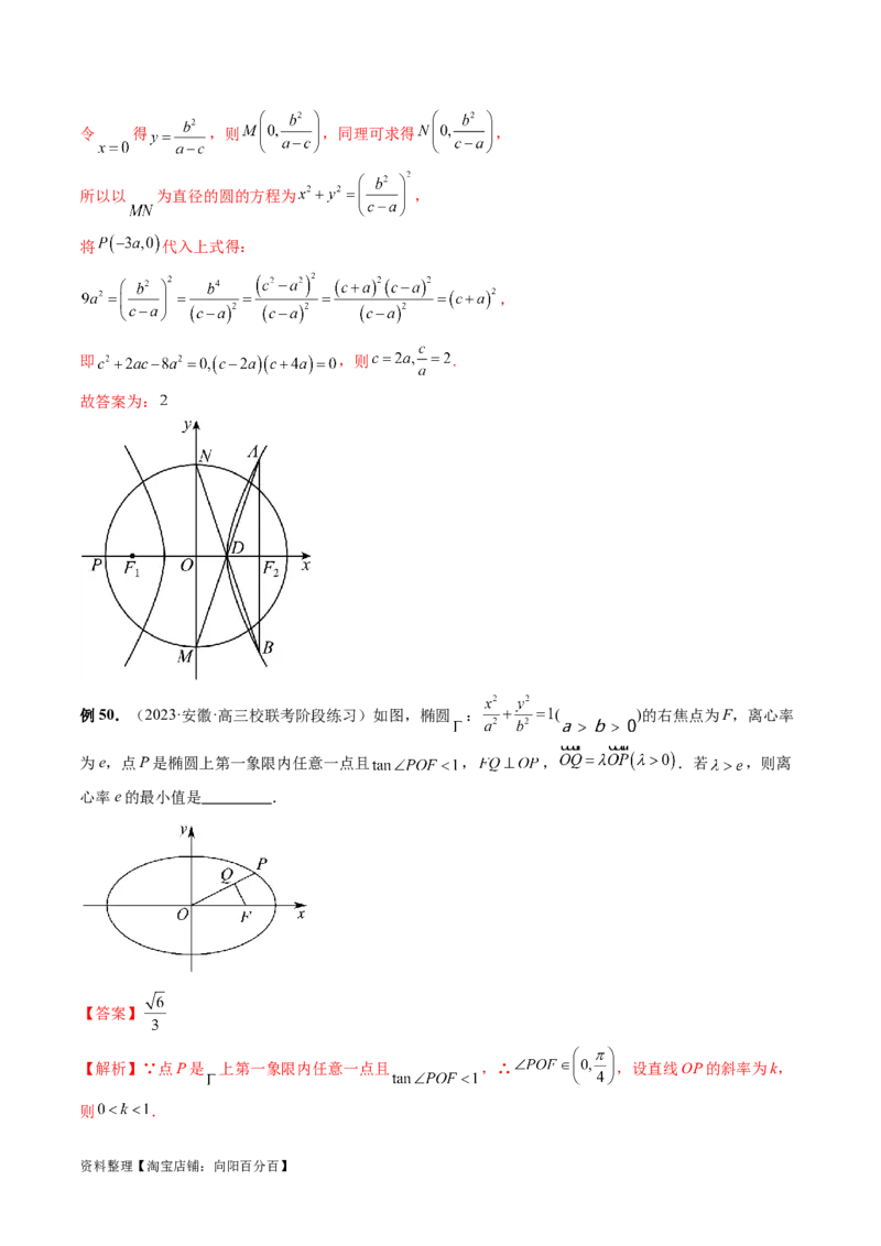 重难点突破04轻松搞定圆锥曲线离心率十九大模型（十九大题型）（解析版）_02高考数学_新高考复习资料_2024年新高考资料_一轮复习资料_❤有更新第八章平面解析几何