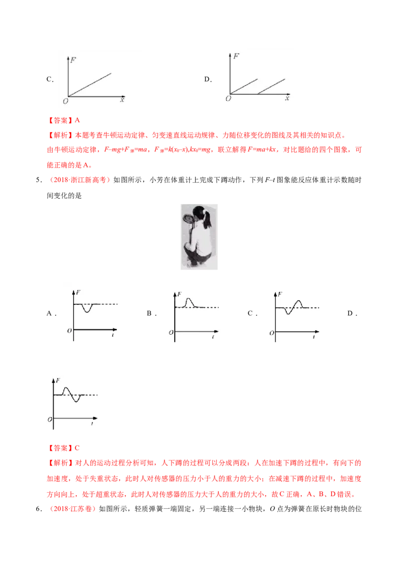 解密03牛顿运动定律（解析版）-高频考点解密2021年高考物理二轮复习讲义+分层训练_04高考物理_新高考复习资料_2021年新高考资料