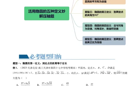 重难点突破02活用隐圆的五种定义妙解压轴题（五大题型）（解析版）_02高考数学_新高考复习资料_2024年新高考资料_一轮复习资料_❤有更新第八章平面解析几何_解析版（讲义+练习）