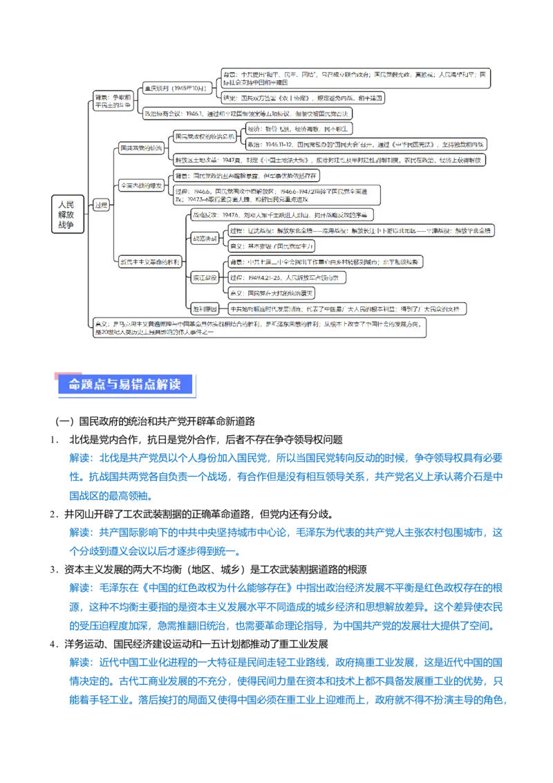 重难点07新民主主义革命的伟大征程（原卷版）_07高考历史_2024年新高考资料_3.2024专项复习_2024年高考历史热点&middot;重点&middot;难点专练（新高考专用）