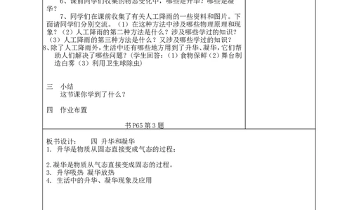 苏科初中物理八上《2.4升华和凝华》word教案(6)_8上-初中物理苏科版(4)_赠送：旧版资料（和新版好多一样，仍具有很大参考价值）_02教案