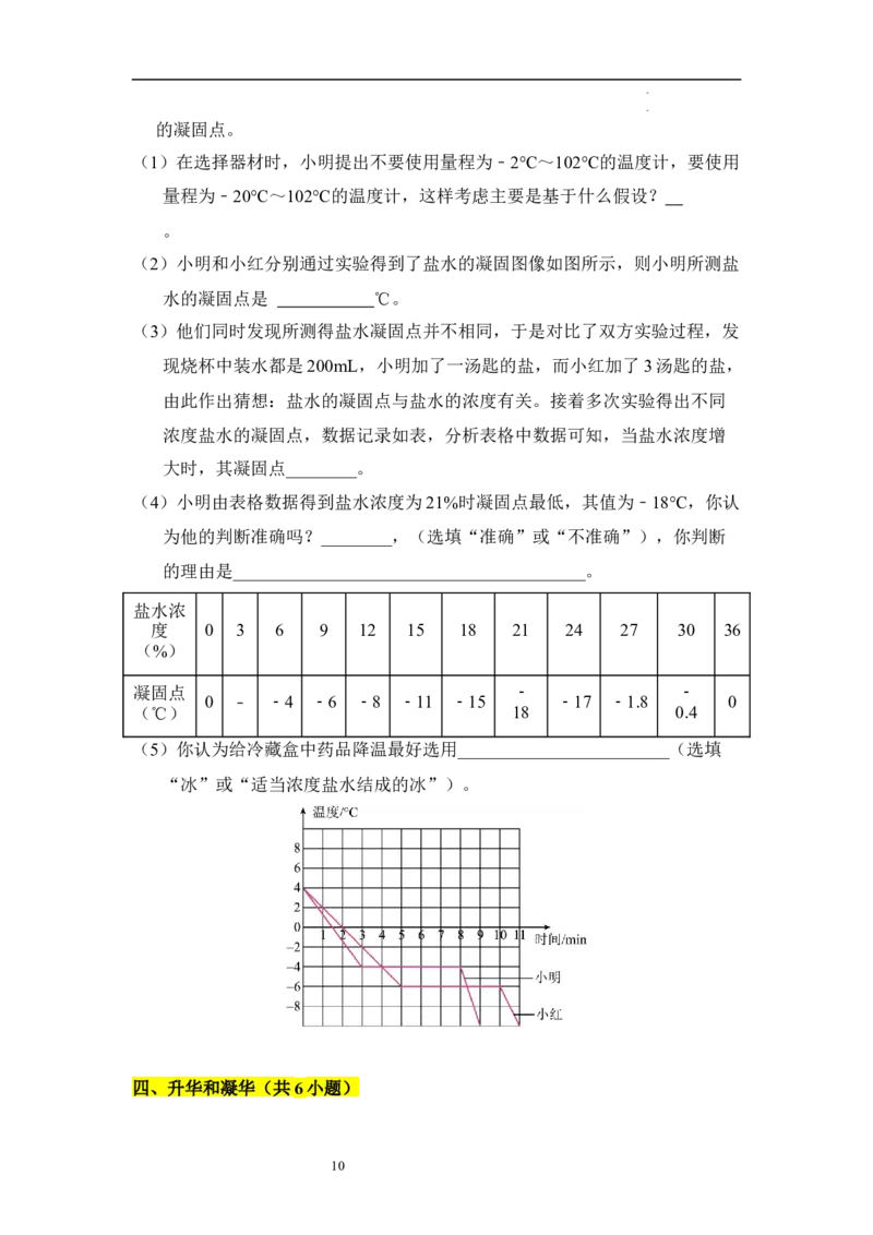 第四章物态变化单元测试&middot;专项卷（原卷版）_8上-初中物理苏科版(4)_05单元测试+期中期末（齐全）_单元测试（第1套）
