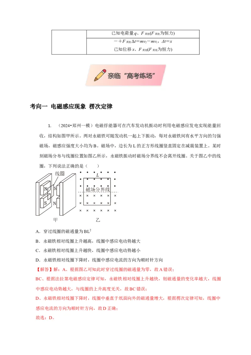 选择8电磁感应高频问题（解析版）_04高考物理_2025年新高考资料_二轮复习_模型与方法2025届高考物理二轮复习热点题型归类340322924