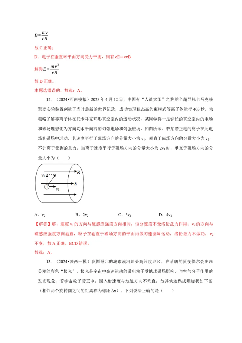 选择6磁场高频问题（解析版）_04高考物理_2025年新高考资料_二轮复习_模型与方法2025届高考物理二轮复习热点题型归类340322924
