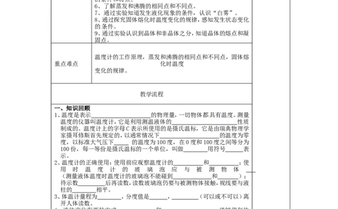 苏科初中物理八上《2第二章物态变化》word教案(2)_8上-初中物理苏科版(4)_赠送：旧版资料（和新版好多一样，仍具有很大参考价值）_02教案