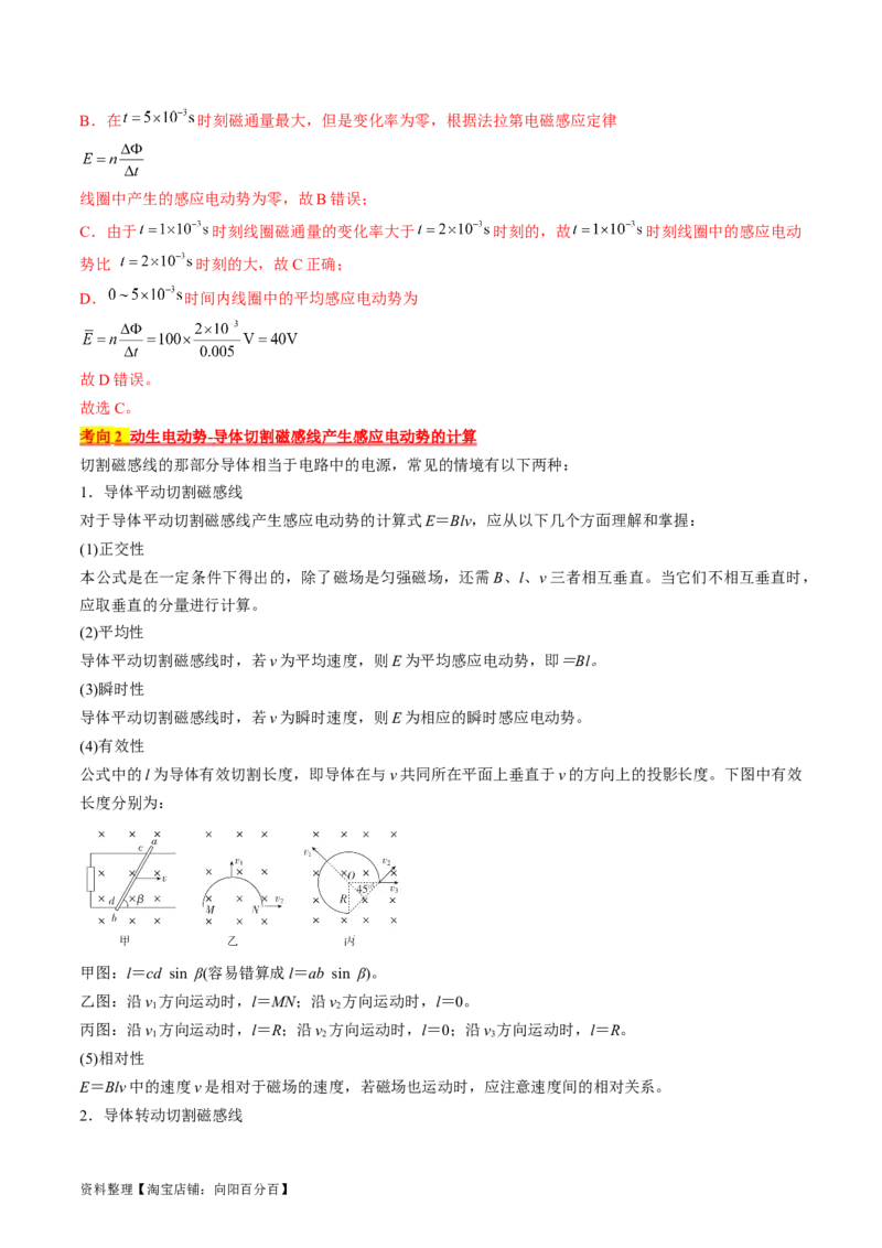 考点49法拉第电磁感应定律自感和涡流（解析版）_04高考物理_通用版（老高考）复习资料_2024年复习资料_完备战2024年高考物理一轮复习考点帮（全国通用）_答案解析版