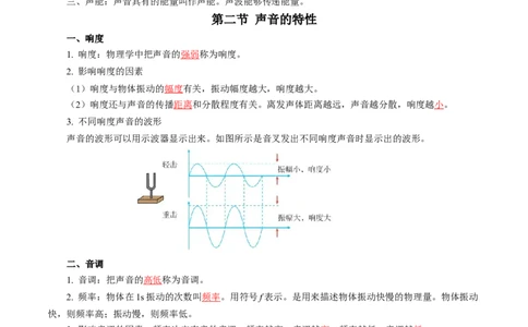 第一章声现象（单元知识清单）教师版_8上-初中物理苏科版(4)_06知识清单（齐全）_第2套_第1章声现象（单元知识清单）-上好课八年级物理上册同步高效课堂（苏科版2024）