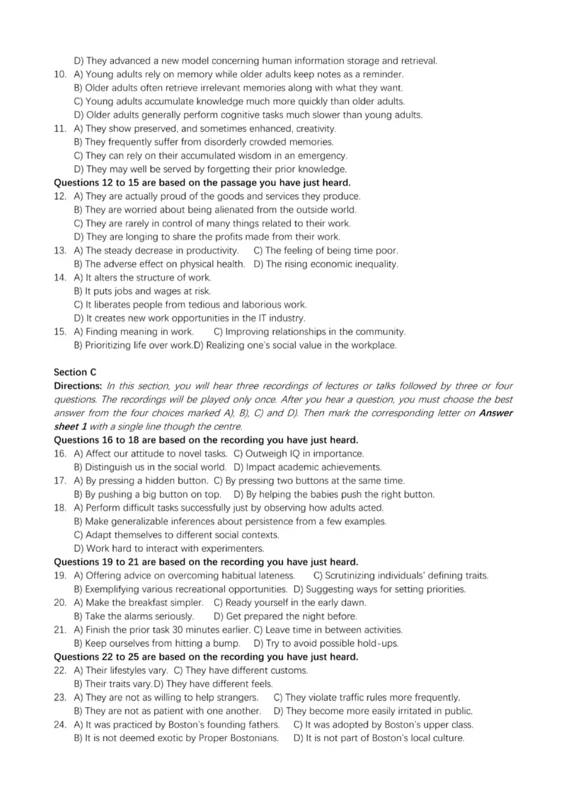 25年6月六级真题（第一套）_英语四六级保存避免失效_最新更新，视频都在这_2026、6月四级速转存易和谐_新大学英语2025.6月4.6级真题_六级真题_01六级真题+答案解析+听力音频