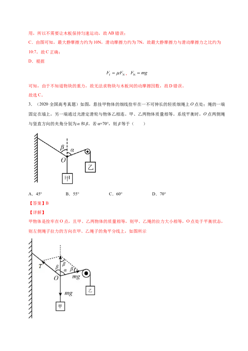 解密02相互作用（解析版）-备战2021年高考物理高频考点解密_04高考物理_新高考复习资料_2021年新高考资料_高频考点解密2021年高考物理二轮复习讲义+分层训练