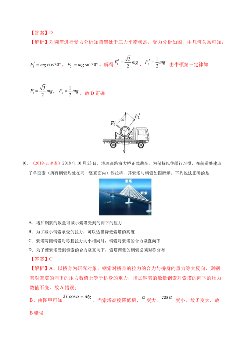 解密02相互作用（解析版）-备战2021年高考物理高频考点解密_04高考物理_新高考复习资料_2021年新高考资料_高频考点解密2021年高考物理二轮复习讲义+分层训练