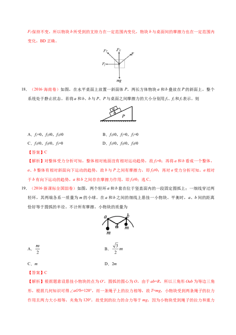 解密02相互作用（解析版）-备战2021年高考物理高频考点解密_04高考物理_新高考复习资料_2021年新高考资料_高频考点解密2021年高考物理二轮复习讲义+分层训练