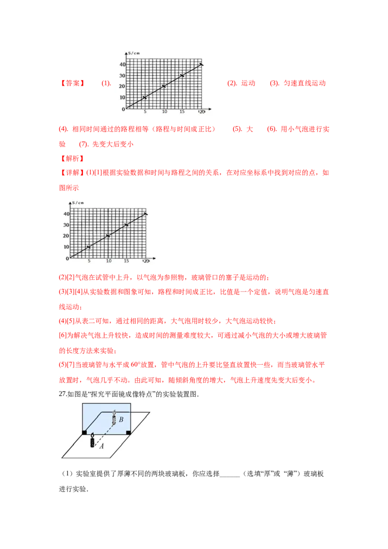 期末卷（三）（解析版）_8上-初中物理苏科版(4)_赠送：旧版资料（和新版好多一样，仍具有很大参考价值）_04试卷_期末试卷_期末卷（三）-