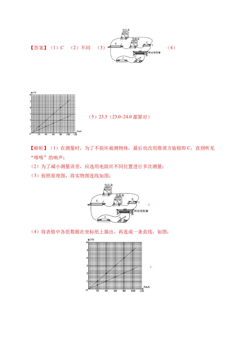 解密15电学实验（解析版）-高频考点解密2021年高考物理二轮复习讲义+分层训练_04高考物理_新高考复习资料_2021年新高考资料_高频考点解密2021年高考物理二轮复习讲义+分层训练