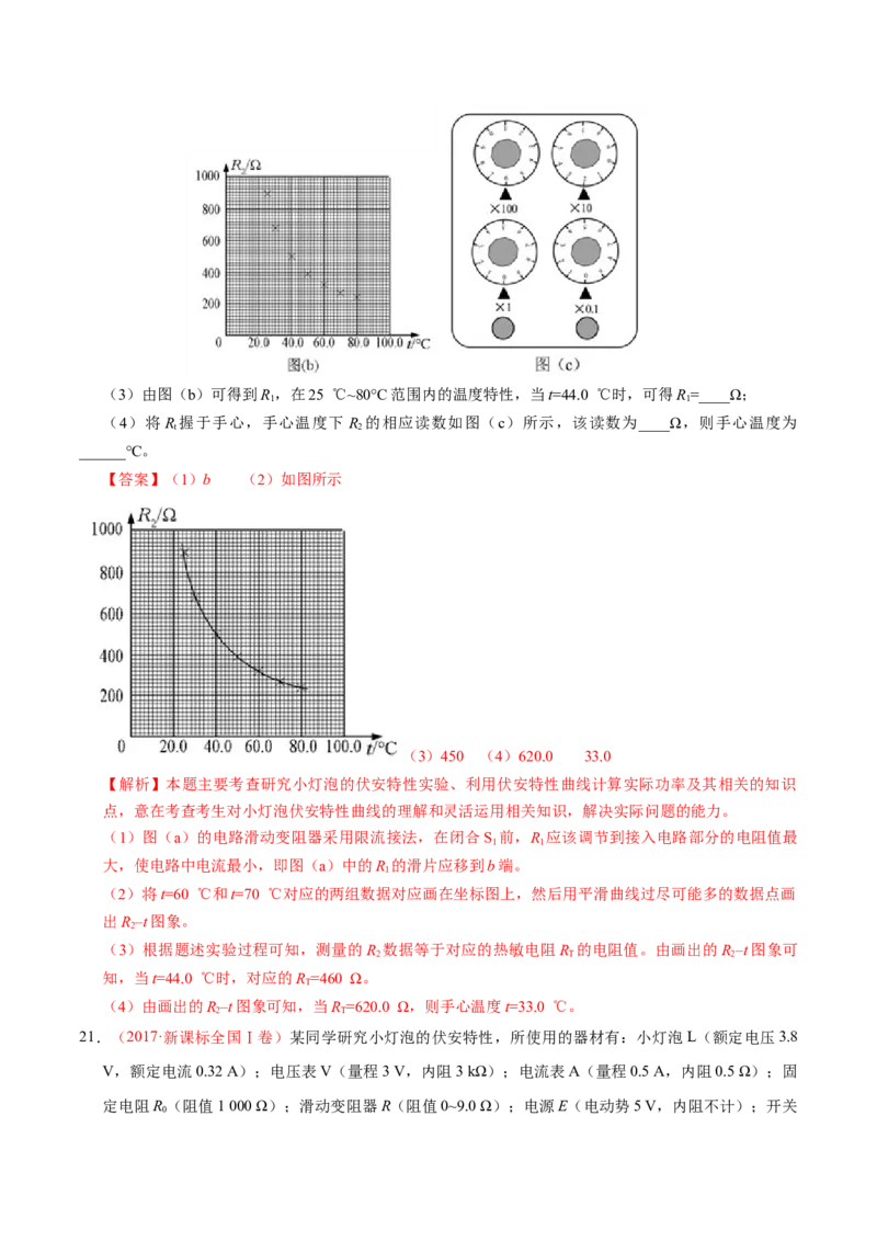 解密15电学实验（解析版）-高频考点解密2021年高考物理二轮复习讲义+分层训练_04高考物理_新高考复习资料_2021年新高考资料_高频考点解密2021年高考物理二轮复习讲义+分层训练