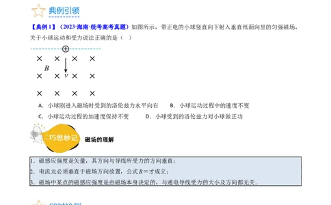 考点46磁场对运动电荷的作用（核心考点精讲+分层精练）原卷版_04高考物理_新高考复习资料_2024新高考复习资料_一轮复习资料_完备战2024年高考物理一轮复习考点帮（新高考专用）