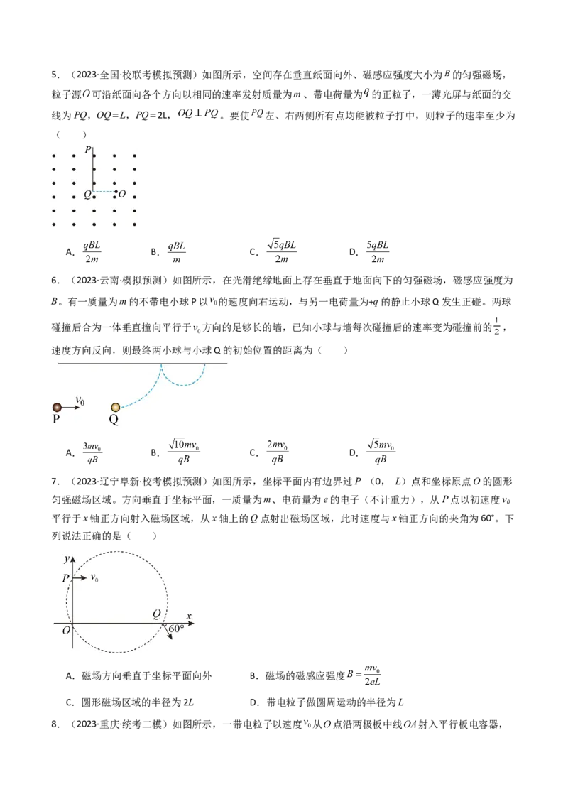考点46磁场对运动电荷的作用（核心考点精讲+分层精练）原卷版_04高考物理_新高考复习资料_2024新高考复习资料_一轮复习资料_完备战2024年高考物理一轮复习考点帮（新高考专用）