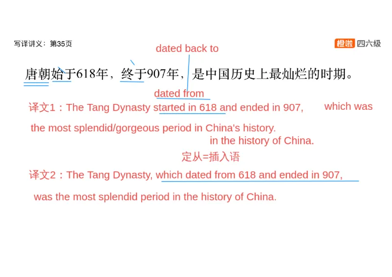 02.翻译精讲2_英语四六级保存避免失效_最新更新，视频都在这_2026，6月六级速转存易和谐_0、2025年12月六级_06.橙啦六级全程班石雷鹏_03.真题技巧+专项带练_06.翻译精讲_资料