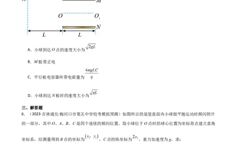 考点巩固卷19抛体运动（原卷版）_04高考物理_新高考复习资料_2024新高考复习资料_一轮复习资料_完2024年高考物理一轮复习考点通关卷（新高考通用）_考点巩固卷_力学部分
