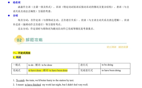 重难语法练03非谓语动词（原题版）_2025年新高考资料_二轮复习_01高考语文等多个文件_2025年高考英语二轮热点题型归纳与变式演练（新高考通用）_第四部分重点语法