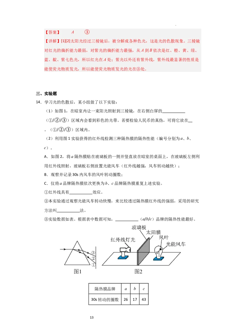 3.5人眼看不见的光（知识解读）（解析版）_8上-初中物理苏科版(4)_03讲义
