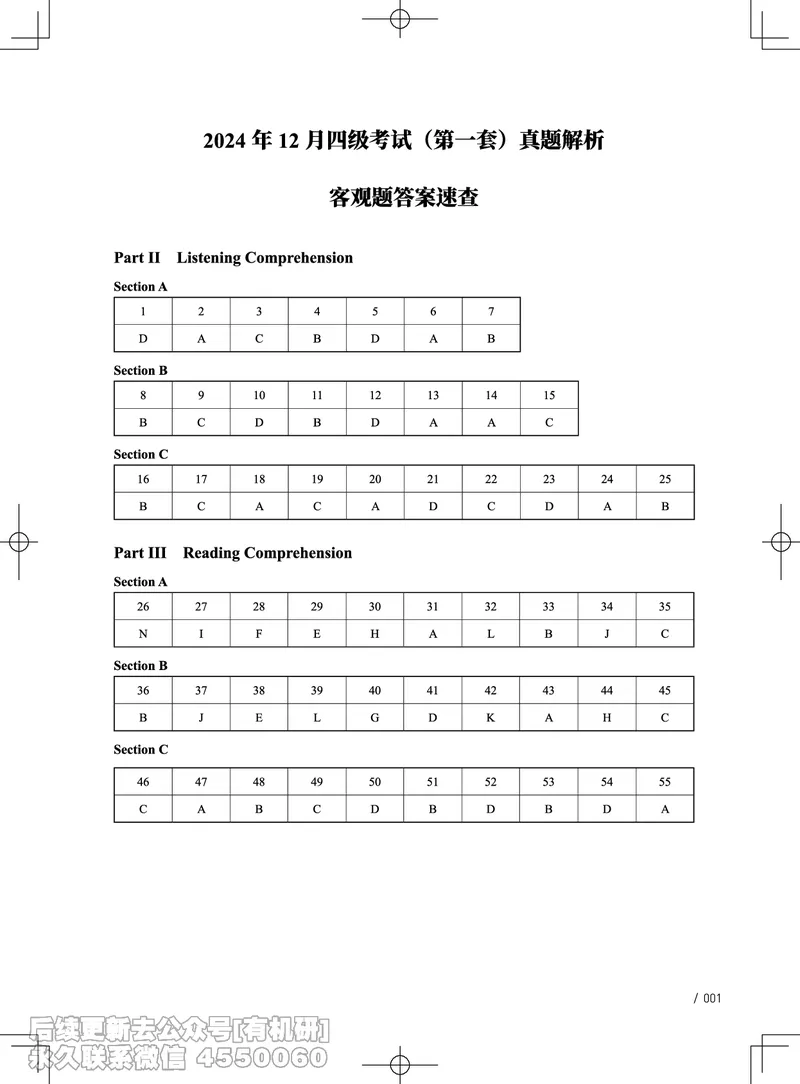(3.4.4)-2024年12月四级考试真题解析（第一套+第二套+第三套）_英语四六级保存避免失效_最新更新，视频都在这_2026、6月四级速转存易和谐_1、2025年6月四级_02.2026四级英语高途唐静