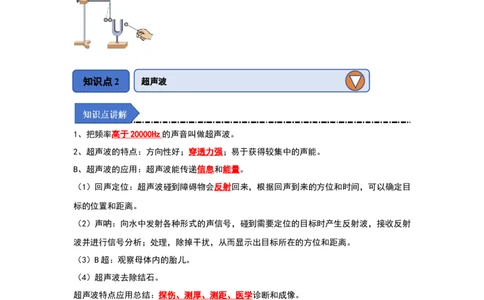 1.4人耳听不到的声音（知识解读）（原卷版）_8上-初中物理苏科版(4)_03讲义