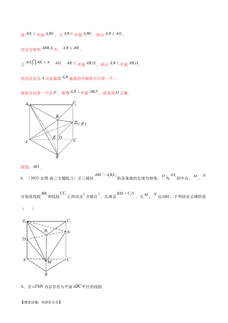 专题14立体几何常见压轴小题全归纳（练习）（解析版）_新高考复习资料_2024年新高考资料_二轮复习资料_2024年高考数学二轮复习讲练测（新教材新高考）_配套练习（原卷版+解析版）