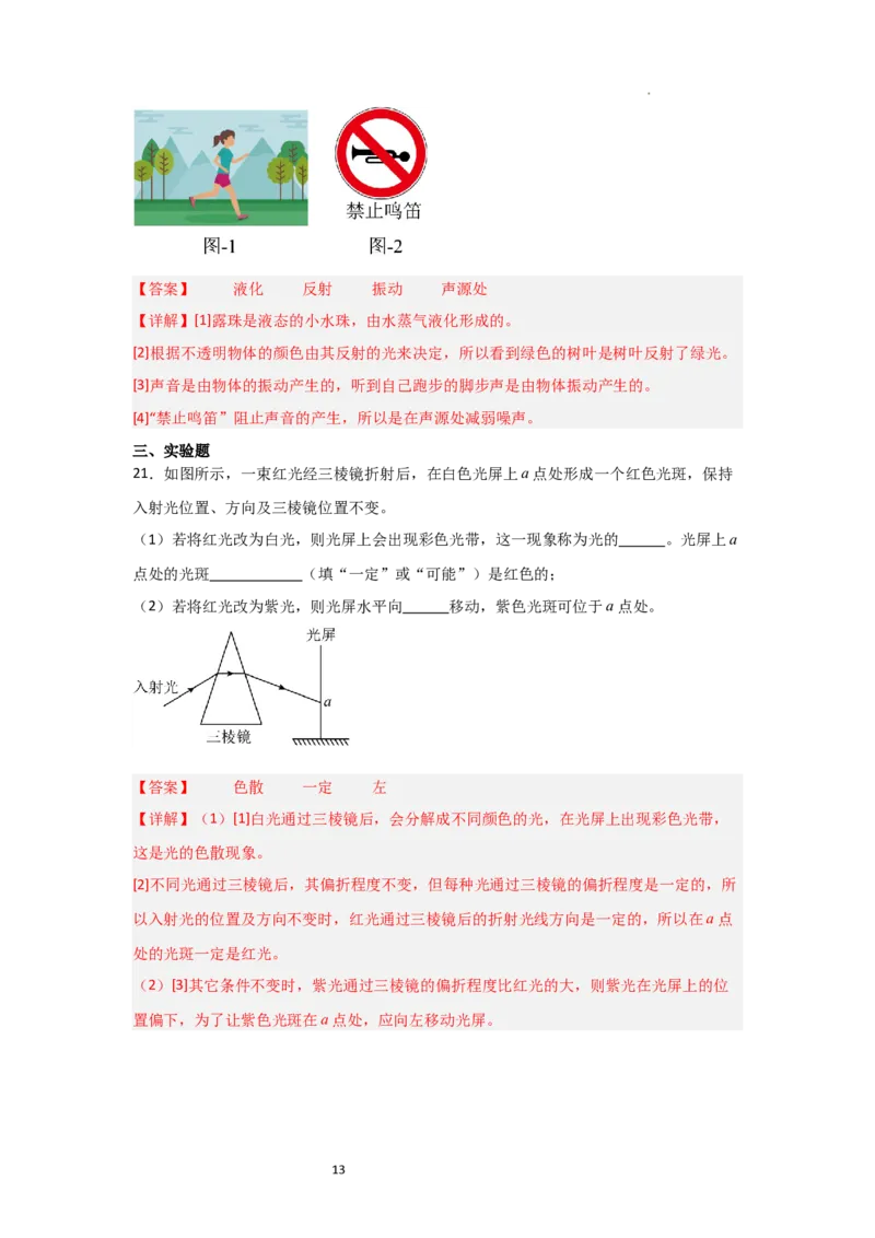2.1光的色彩（知识解读）（解析版）_8上-初中物理苏科版(4)_03讲义
