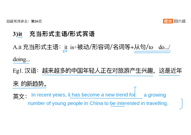 03.翻译精讲：写译11种高频句式_英语四六级保存避免失效_最新更新，视频都在这_2026、6月四级速转存易和谐_0、2025年12月四级_06.橙啦四级全程班石雷鹏_03.解题技巧+专项带练_资料