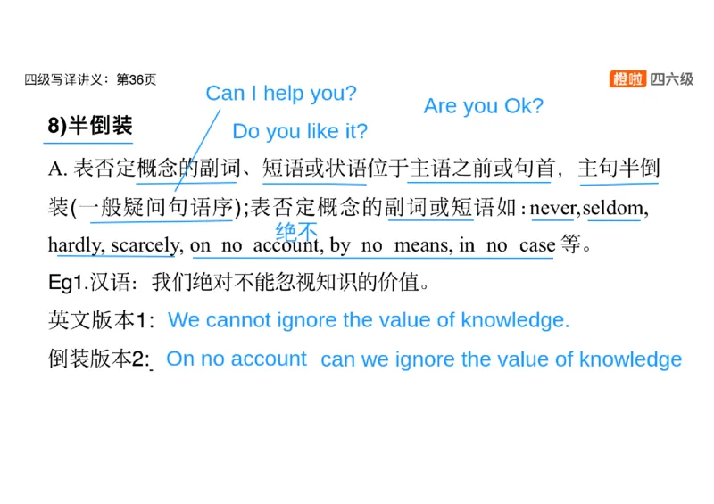 03.翻译精讲：写译11种高频句式_英语四六级保存避免失效_最新更新，视频都在这_2026、6月四级速转存易和谐_0、2025年12月四级_06.橙啦四级全程班石雷鹏_03.解题技巧+专项带练_资料