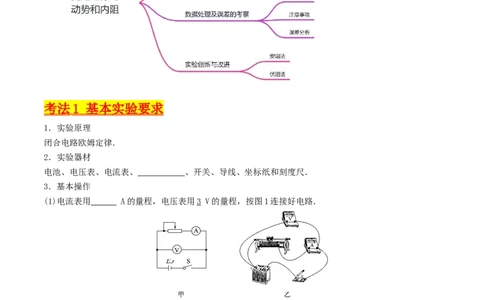 考点43实验十测定电源的电动势和内阻-（核心考点精讲+分层精练）原卷版_04高考物理_新高考复习资料_2024新高考复习资料_一轮复习资料
