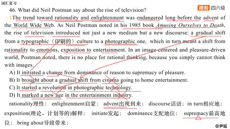 10.仔细阅读精讲精练10_英语四六级保存避免失效_最新更新，视频都在这_2026，6月六级速转存易和谐_0、2025年12月六级_06.橙啦六级全程班石雷鹏_03.真题技巧+专项带练_03.阅读精讲精练