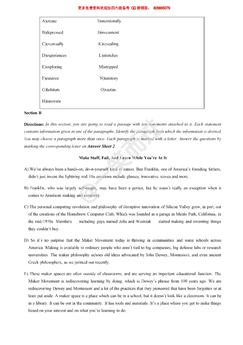 2019年6月四级真题第三套_英语四六级保存避免失效_最新更新，视频都在这_2026、6月四级速转存易和谐_0、2025年12月四级_04.笑过四级全程班周思成_00.讲义_四级真题_2019年四级真题