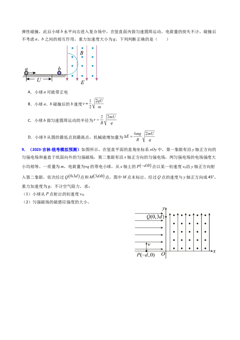 考点48带电粒子在复合场中的运动（核心考点精讲+分层精练）原卷版_04高考物理_新高考复习资料_2024新高考复习资料_一轮复习资料