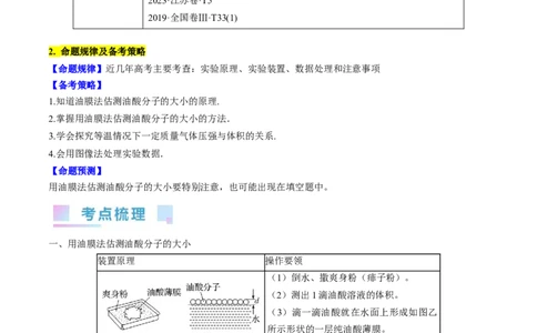 考点60热学实验（原卷版）_04高考物理_通用版（老高考）复习资料_2024年复习资料_完备战2024年高考物理一轮复习考点帮（全国通用）