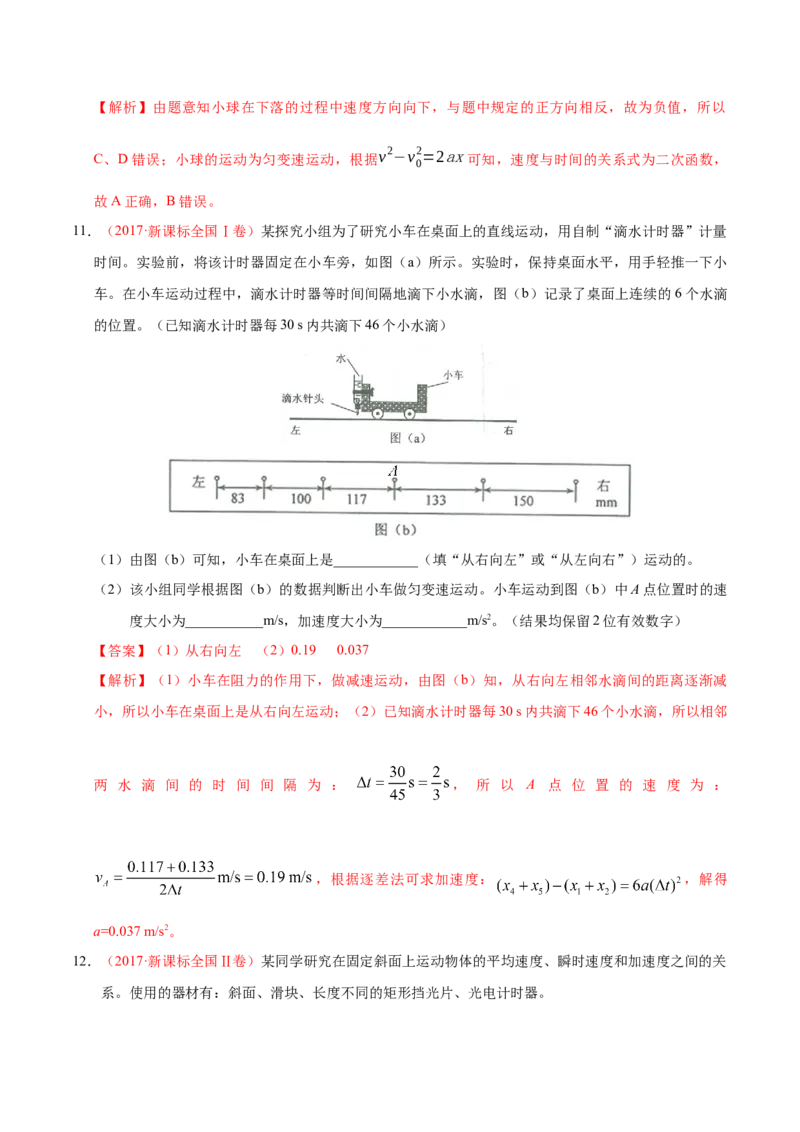 解密01质点的直线运动（解析版）-备战2021年高考物理高频考点解密_04高考物理_新高考复习资料_2021年新高考资料_高频考点解密2021年高考物理二轮复习讲义+分层训练