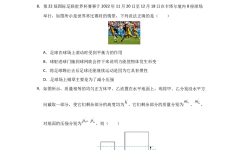 赠送：第9章《压强和浮力》单元测试卷（学生版）-八年级物理下册同步精品讲义（苏科版2025）_8下-初中物理苏科版(4)_06讲义_学生版文件夹（题目不含答案或解析）目录与教师版一致