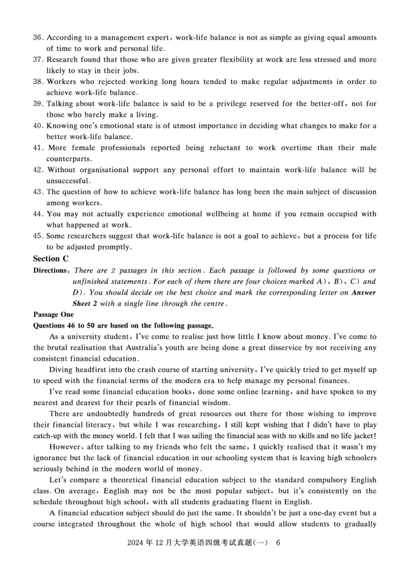 四级真题试题（24年12月）_英语四六级保存避免失效_最新更新，视频都在这_2026、6月四级速转存易和谐_0、2025年12月四级_00.学丞四级全程班刘晓燕_00讲义资料_四六级历年真题汇总
