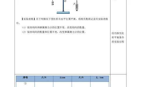一、杠杆（教学设计）物理苏科版2024九年级上册_9上-初中物理苏科版(4)_02课件+教案+分层作业第2套（更新中）_教案（教学设计）_第十一章简单机械和功