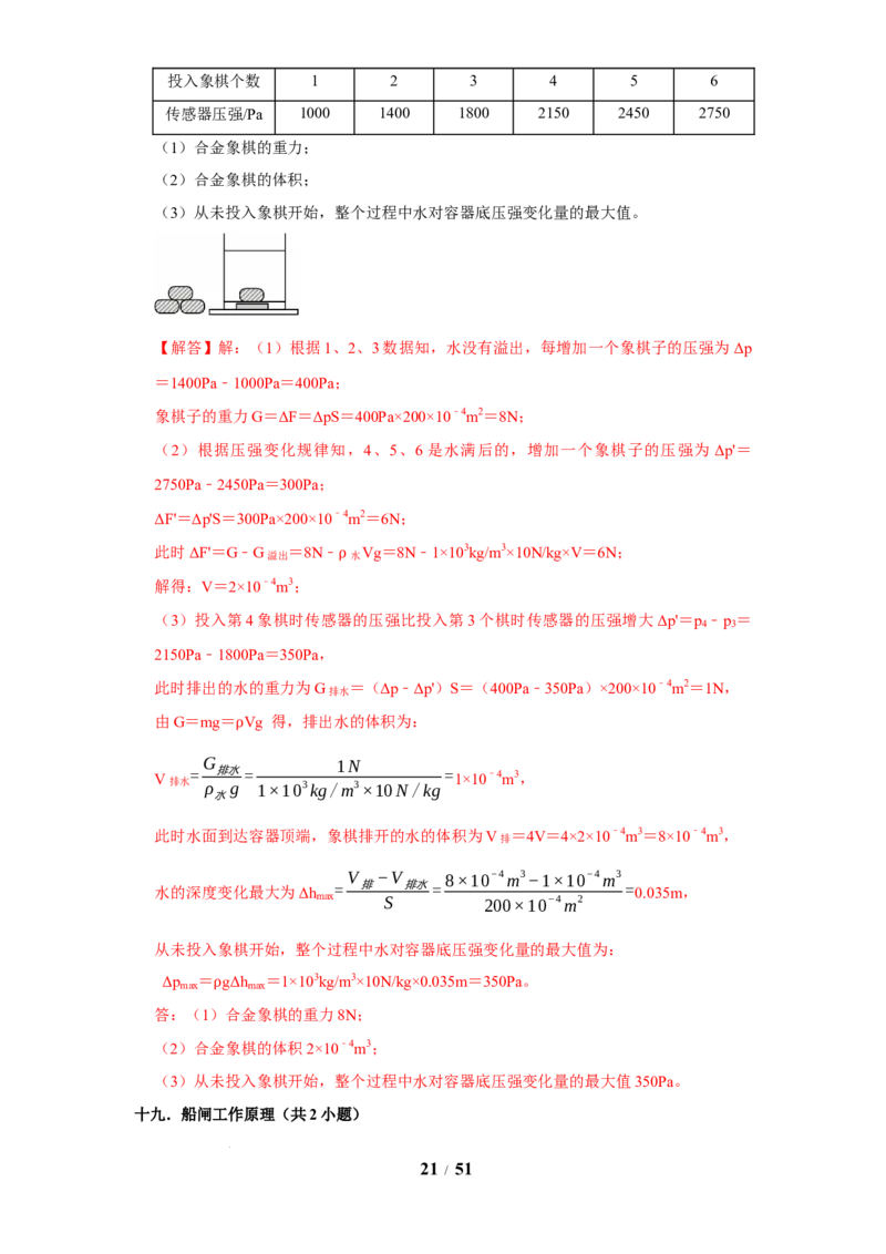 赠送：第9章压强和浮力（易错60题41大考点）（教师版）-八年级物理下册同步精品讲义（苏科版2025）_8下-初中物理苏科版(4)_06讲义