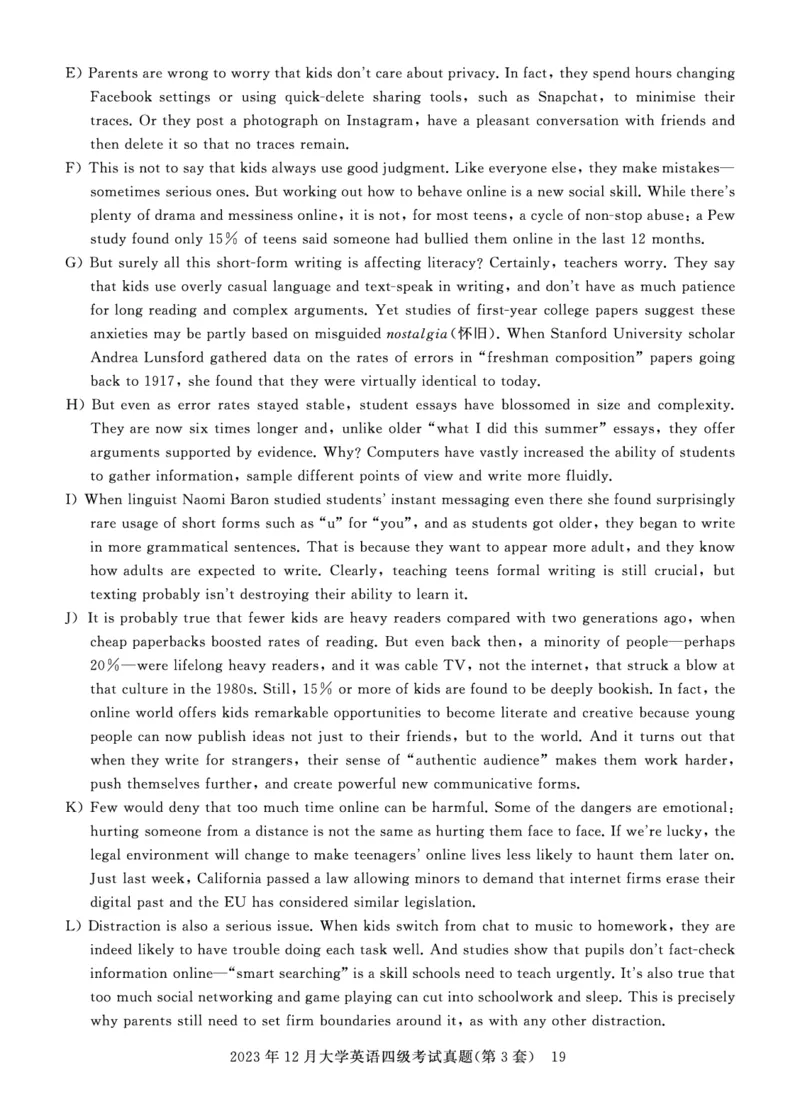 四级真题试题（23年12月）_英语四六级保存避免失效_最新更新，视频都在这_2026、6月四级速转存易和谐_0、2025年12月四级_00.学丞四级全程班刘晓燕_00讲义资料_四六级历年真题汇总