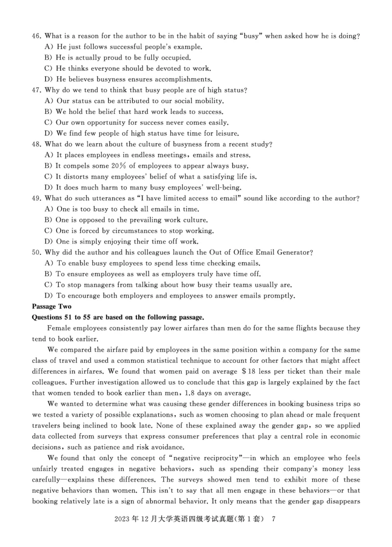 四级真题试题（23年12月）_英语四六级保存避免失效_最新更新，视频都在这_2026、6月四级速转存易和谐_0、2025年12月四级_00.学丞四级全程班刘晓燕_00讲义资料_四六级历年真题汇总