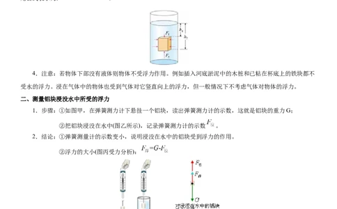 10.4浮力（原卷版）_8下-初中物理苏科版(4)_赠送：旧版资料（和新版好多一样，仍具有很大参考价值）_02讲义_10.4+浮力-2022-2023学年八年级下册物理同步备课讲义+(苏科版)