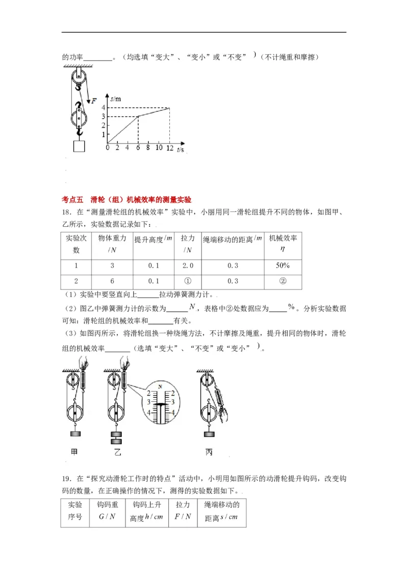 11.5机械效率--2021-2022学年九年级物理上册知识点和分类专题练习同步教案（苏科版）-(原卷版)_9上-初中物理苏科版(4)_赠送：旧版资料（和新版好多一样，仍具有很大参考价值）_03讲义