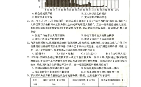 高三历史试卷_07高考历史_历史高考模拟题_旧高考_2023年_2023届新疆高三1月期末金太阳联考23-254C历史_2023届新疆高三1月期末金太阳联考23-254C历史