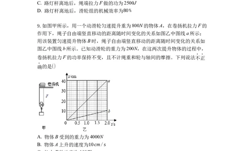 专题05机械效率（原卷版）_9上-初中物理苏科版(4)_赠送：旧版资料（和新版好多一样，仍具有很大参考价值）_05复习资料_2021-2022学年九年级物理上学期综合复习培优专训（苏科版）