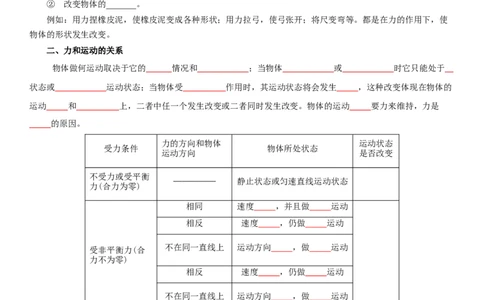9.3力与运动的关系（原卷版）_8下-初中物理苏科版(4)_赠送：旧版资料（和新版好多一样，仍具有很大参考价值）_02讲义_9.3力与运动的关系（解析版）