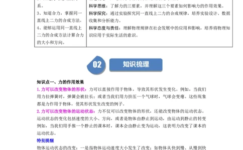 第11讲课时8.3力与运动的关系（学生版）-八年级物理下册同步精品讲义（苏科版2025）_8下-初中物理苏科版(4)_06讲义_学生版文件夹（题目不含答案或解析）目录与教师版一致