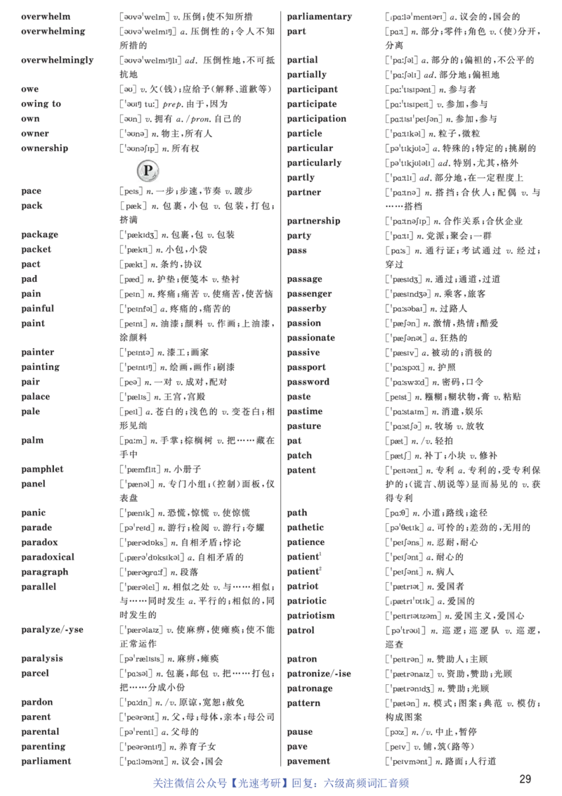 六级高频词汇（带音频）正序版_英语四六级保存避免失效_最新更新，视频都在这_2026、6月四级速转存易和谐_0、2025年12月四级_00.学丞四级全程班刘晓燕_00讲义资料