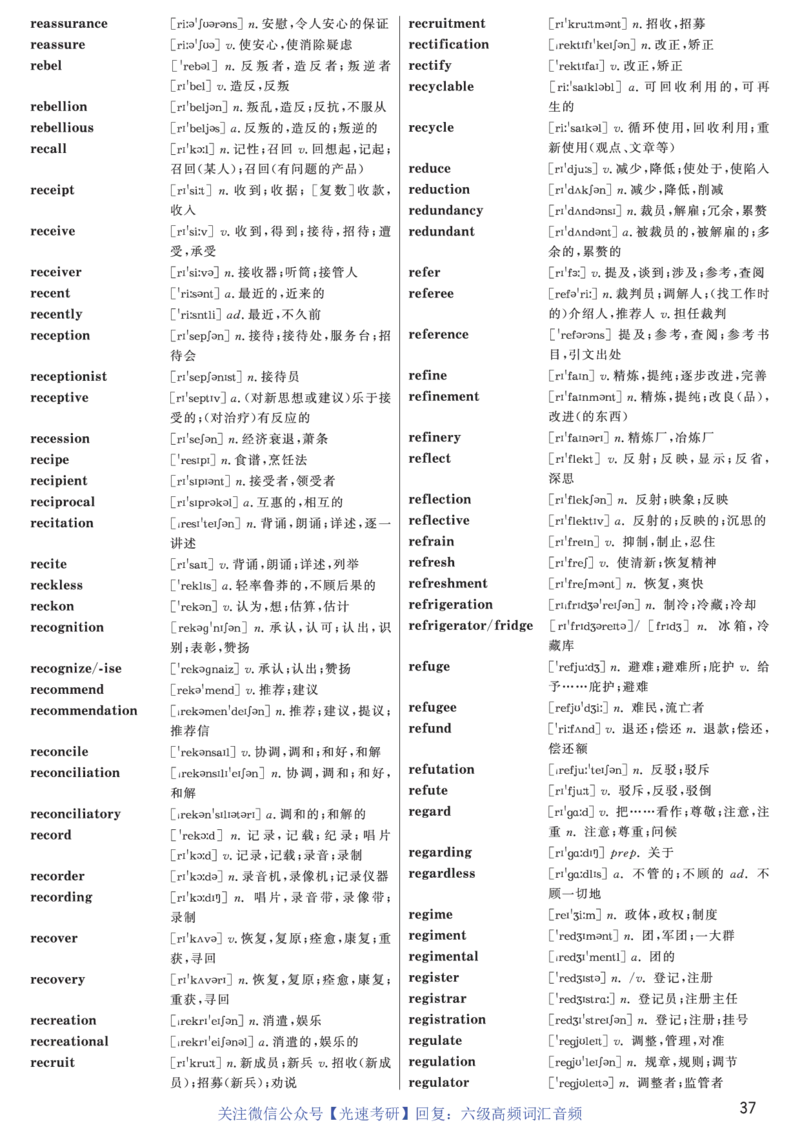 六级高频词汇（带音频）正序版_英语四六级保存避免失效_最新更新，视频都在这_2026、6月四级速转存易和谐_0、2025年12月四级_00.学丞四级全程班刘晓燕_00讲义资料